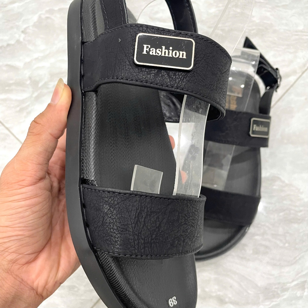 (Ảnh Thật) Dép Quai Hậu Nam Da Cao Cấp Đế Khâu SD07M Fashion