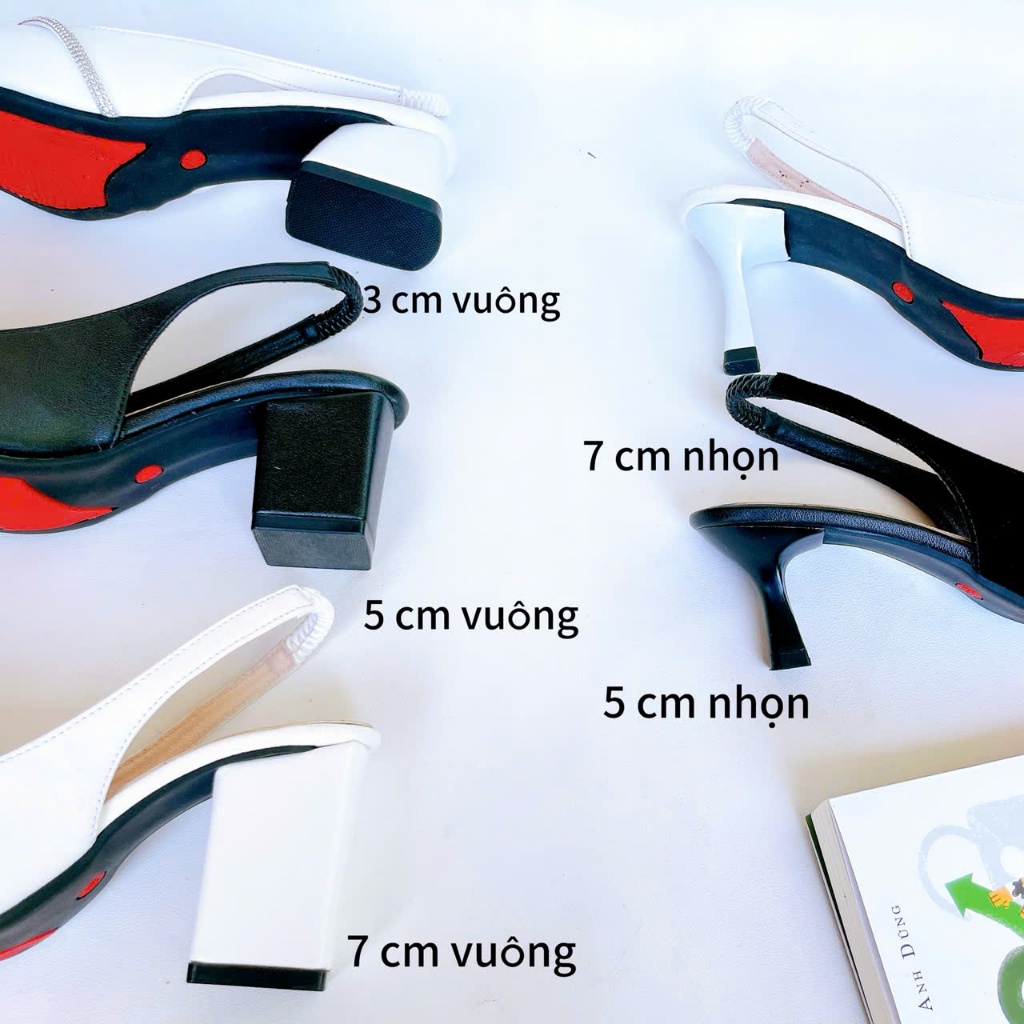 B35- Giày cao gót nơ đá, size 35-40, gót 3-7cm
