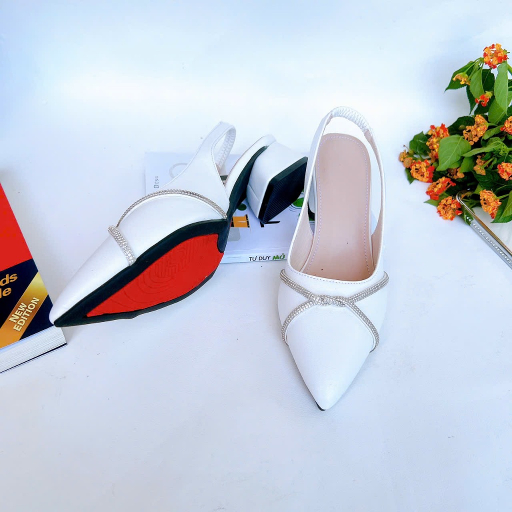 B42- Giày cao gót đá xoắn, size 35-40, gót 3-7cm