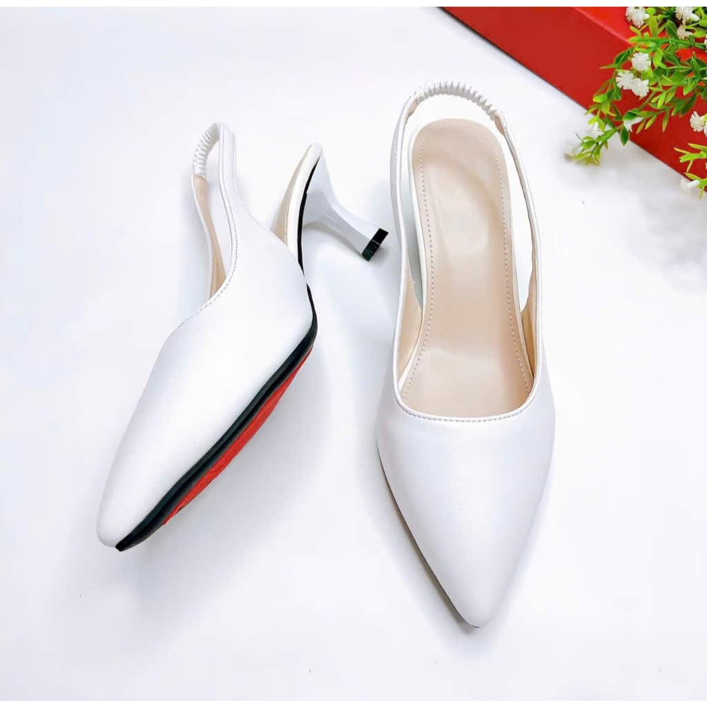 B55- Giày cao gót hậu chun thanh lịch, size 35-40, gót 3-7cm