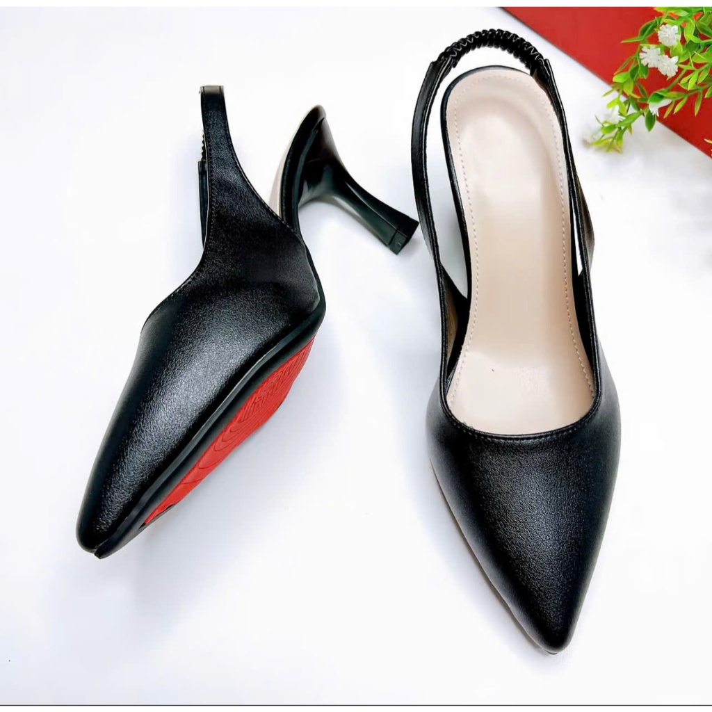 B55- Giày cao gót hậu chun thanh lịch, size 35-40, gót 3-7cm