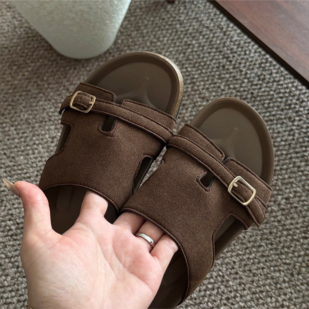 Chân gầy lùi 1 size ))Dép NAM,NỮ Quai khóa nhỏ vắt ngang T525 mã DVN-06