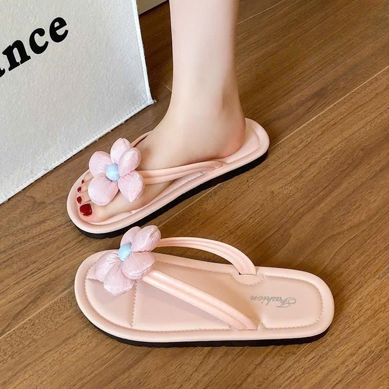Dép Xỏ Ngón Đính (Hoa/Gấu/Cún) Dép Tông Đi Biển Đế Siêu Mềm Dẻo Êm Chân
