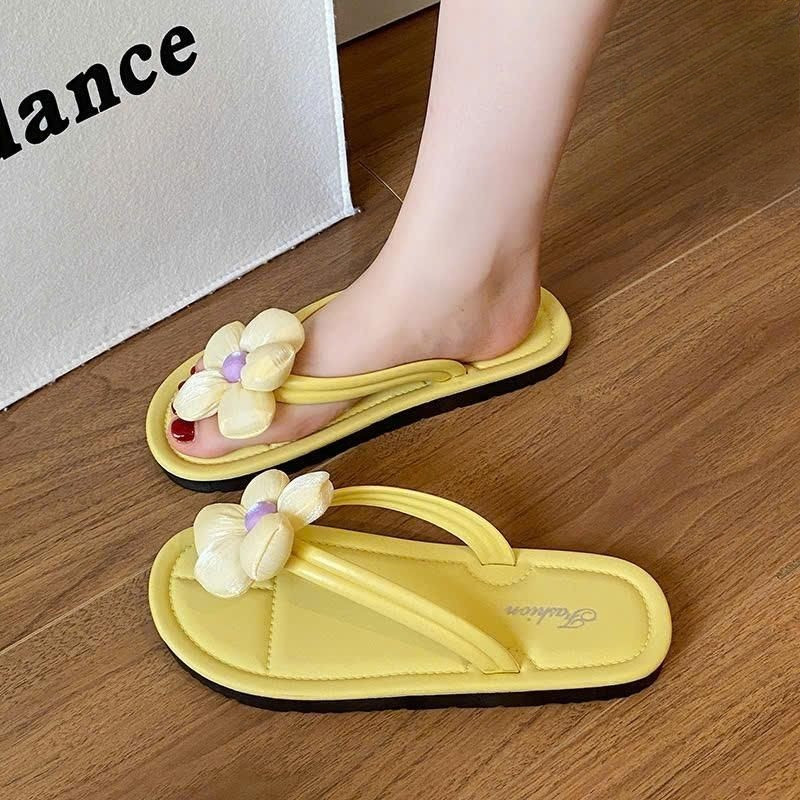Dép Xỏ Ngón Đính (Hoa/Gấu/Cún) Dép Tông Đi Biển Đế Siêu Mềm Dẻo Êm Chân