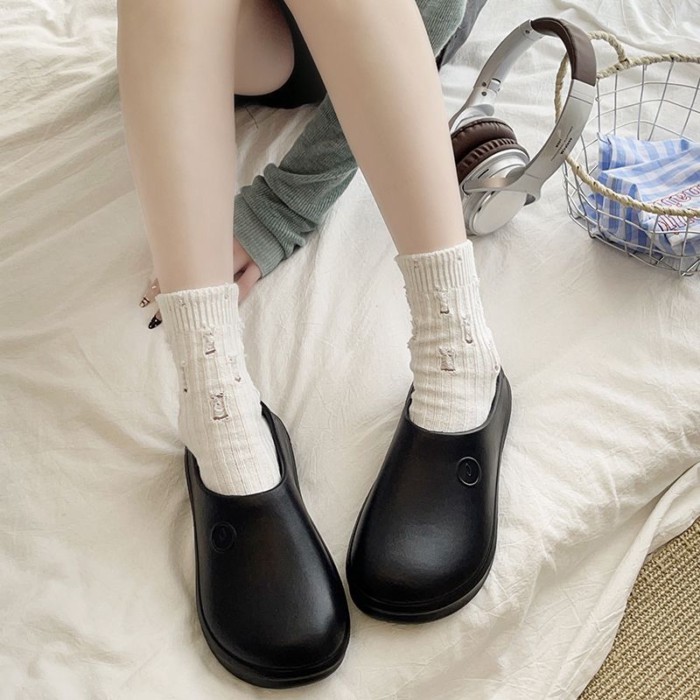 Dép chống mùi, dép nửa hộp, dép y tá chống nước, guốc không lỗ sinh viên ký túc xá