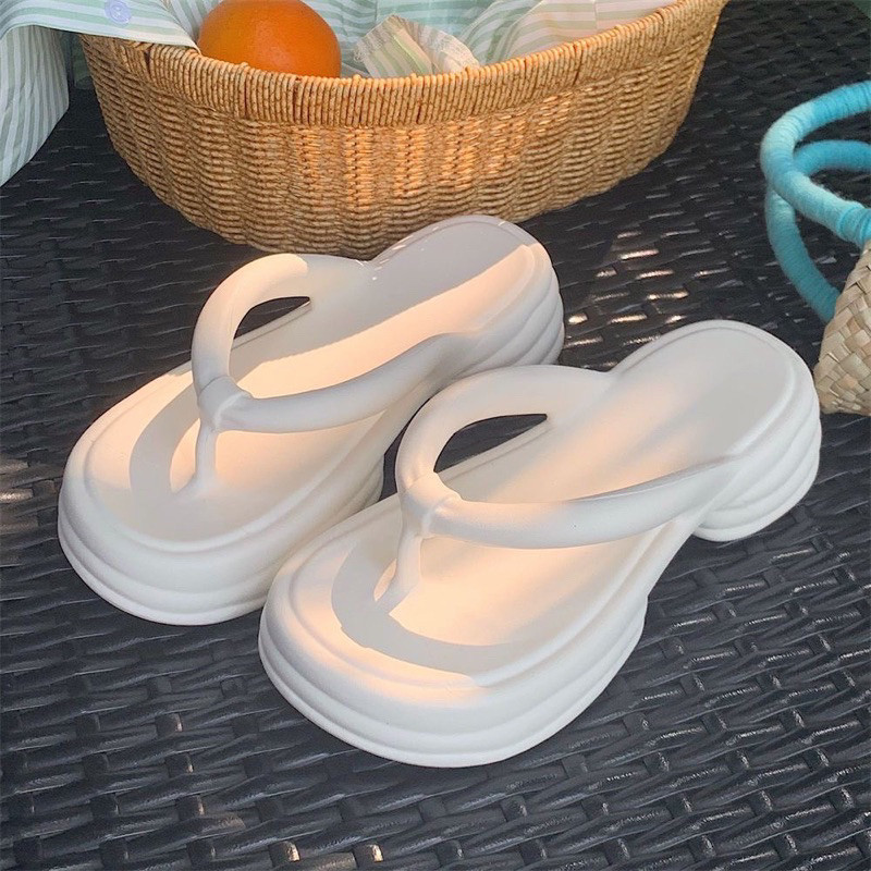 Dép đi biển xỏ ngón đế dày chống trượt phong cách Hàn Quốc cho nữ Dép Tông nhà Min chọn chuẩn size
