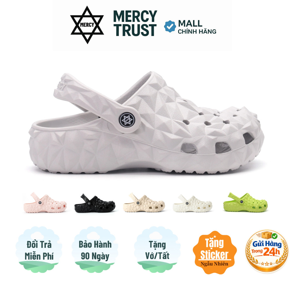 Dép sục MERCY TRUST Kim Cương MC01 chất liệu EVA Êm nhẹ, Chống trượt Tặng Vớ