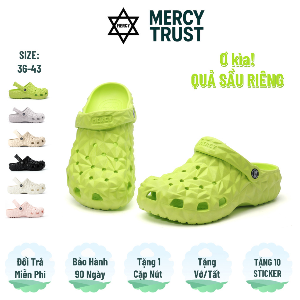 Dép sục MERCY TRUST Kim Cương MC01 chất liệu EVA Êm nhẹ, Chống trượt Tặng Vớ