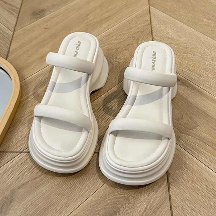 Dép xỏ ngón đế dày thời trang dành cho nữ, trang phục mặc ngoài mùa hè, dép sandal ngoài trời thời