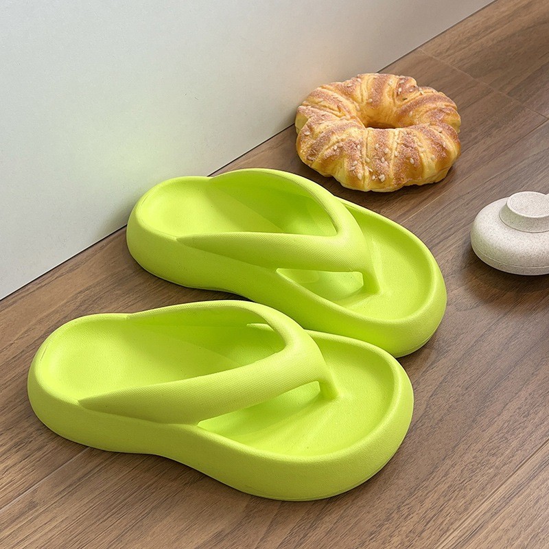 Dép xỏ ngón kẹp ngón nữ đế bánh mì đế xuồng đế chống trơn trượt, đi chơi đi biển