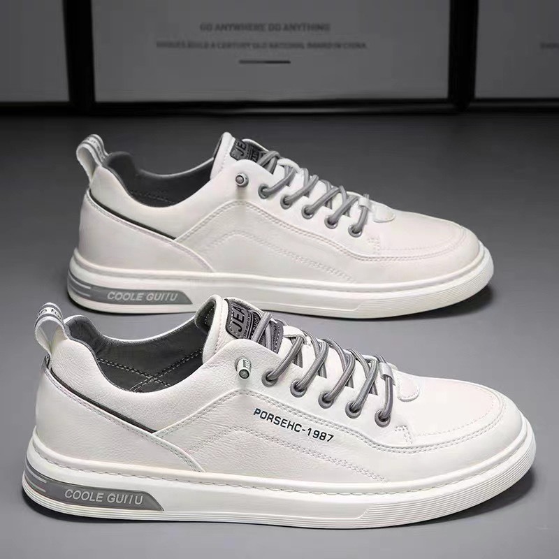 Giày Nam Sneaker Thể Thao Đế Khâu Porserrcc Trắng Đế Khâu Bền Đẹp