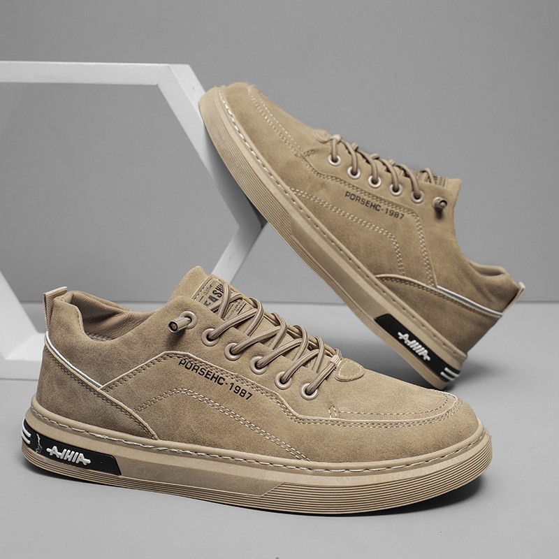 Giày Nam Sneaker Thể Thao Đế Khâu Porserrcc Trắng Đế Khâu Bền Đẹp