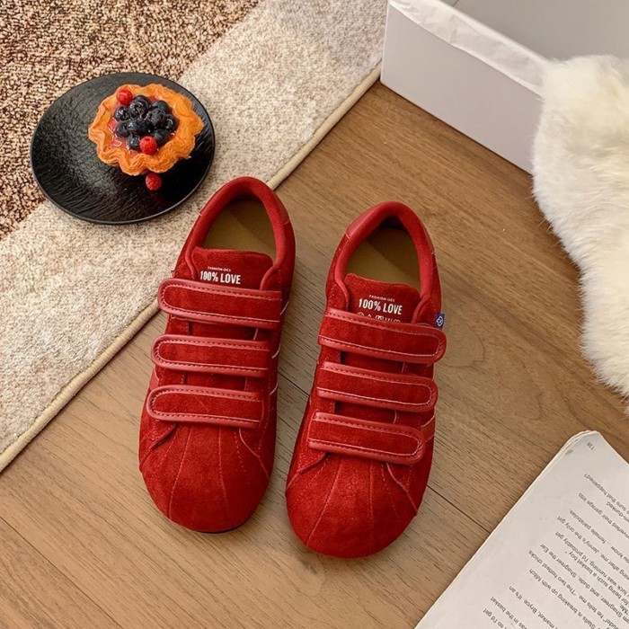 Giày bánh mỳ xấu xí cho nữ, giày Birkenstock mũi to, mũi vỏ Velcro