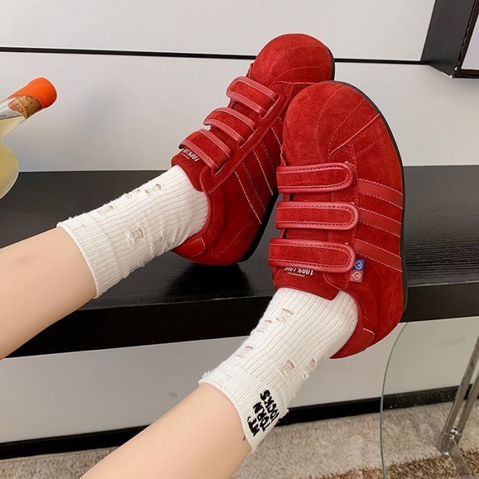 Giày bánh mỳ xấu xí cho nữ, giày Birkenstock mũi to, mũi vỏ Velcro