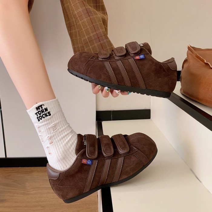 Giày bánh mỳ xấu xí cho nữ, giày Birkenstock mũi to, mũi vỏ Velcro