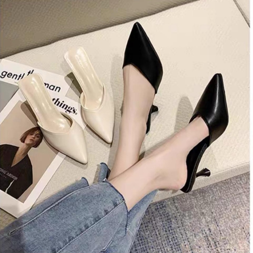 Giày cao gót sục da mềm cao 5cm cực êm chân