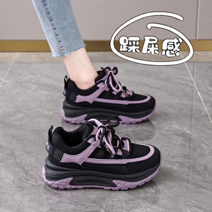 Giày nữ, giày thể thao đế dày, giày bố tăng chiều cao đế dày thông thường