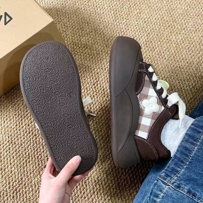 Giày nữ tăng chiều cao nhỏ, giày thể thao đế dày, giày trắng thể thao thông thường cao cấp mùa xuân