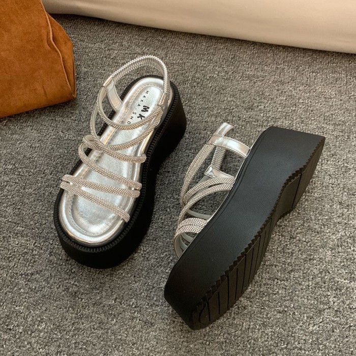 Giày sandal La Mã đế dày đẹp cho nữ mặc váy