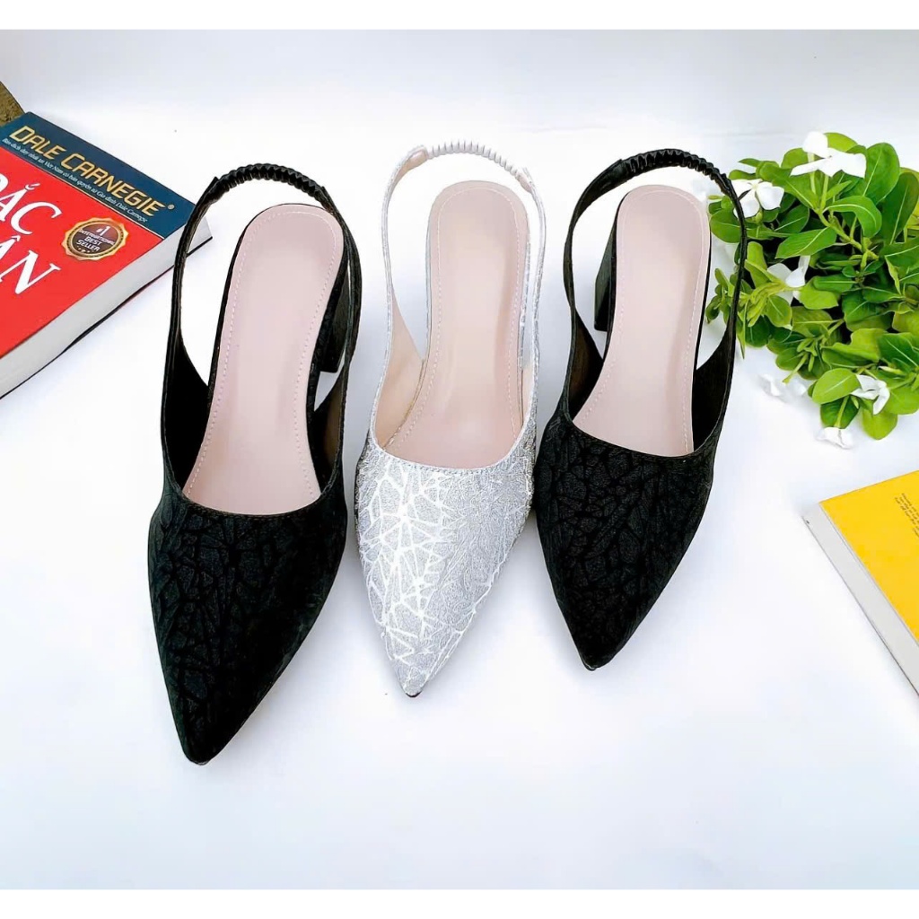 H01- Giày cao gót Kim sa sang chảnh, size 35-40, gót 3-7cm