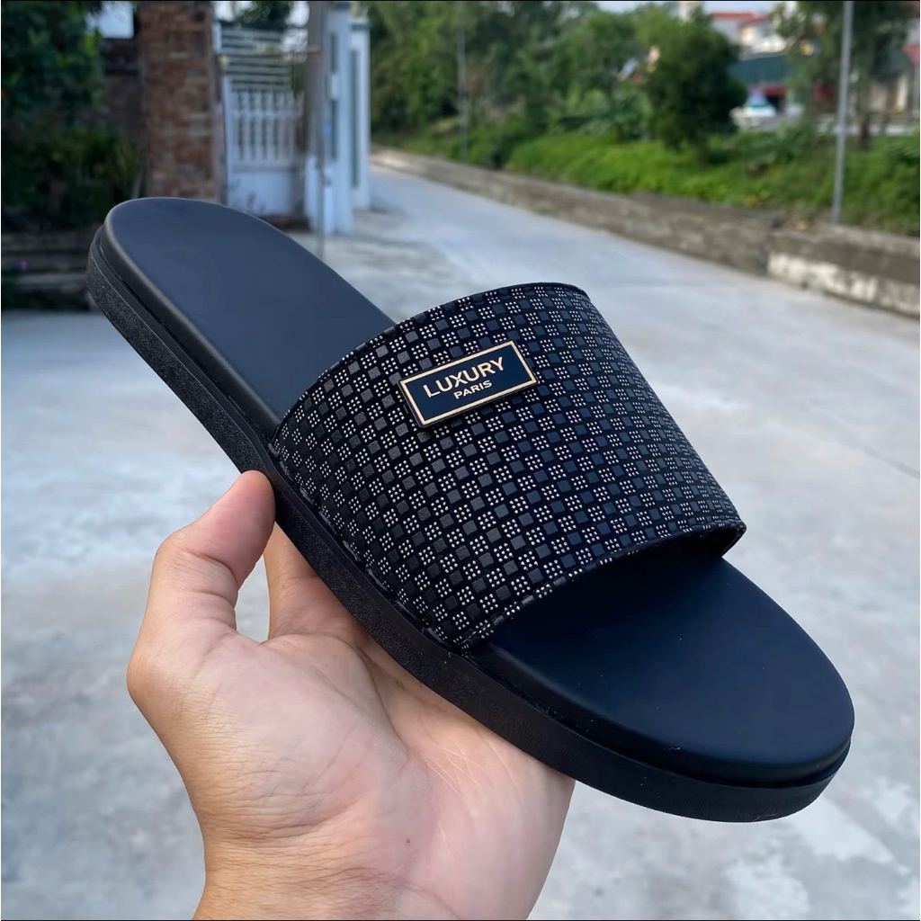 ( KHÂU QUAI ĐÊ ) Luxury Dép Quai Ngang Da Xit PU Cao Cấp Chống Trơn Trượt Siêu Bền Màu Thời Trang Khô Nhanh