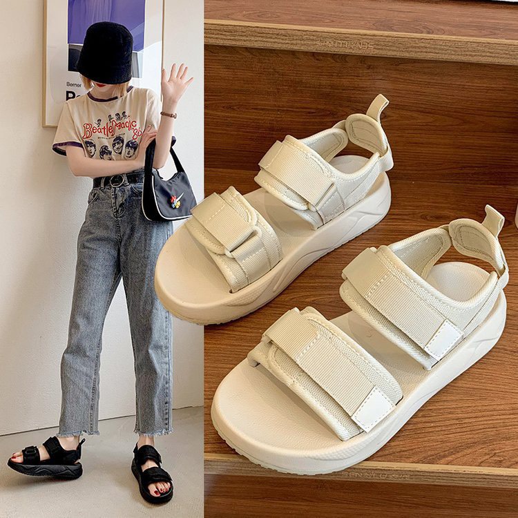 Sandal nữ 2 quai dán Đế 3 Phân M268 CConiichii 2 màu cực đẹp