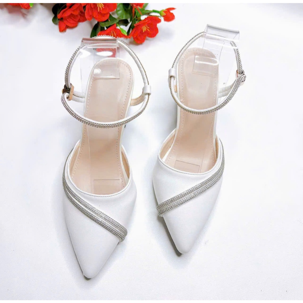 T01- Giày cao gót hậu quai đá, size 35-40, gót cao 3-7cm