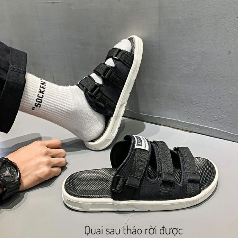 Xăng Đan nam quai dán - Dép quai hậu nam 3 quai trơn Sport cao cấp mới