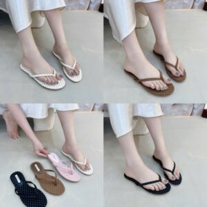 dép nữ đế bệt, dép kẹp nữ chấm bi thời trang êm chân, nhẹ nhàng dễ phối đồ