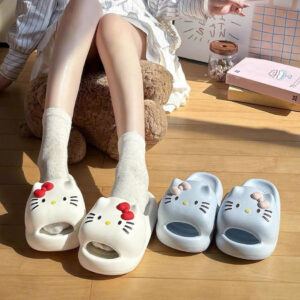 🔥Chọn Lùi Size🔥 Dép Nữ Mèo Nơ Bản Lớn Dễ Thương Phối 4 Màu Thời Trang Trẻ Trung